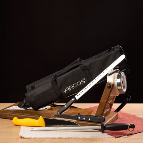 Lote Jamonera y Cuchillos