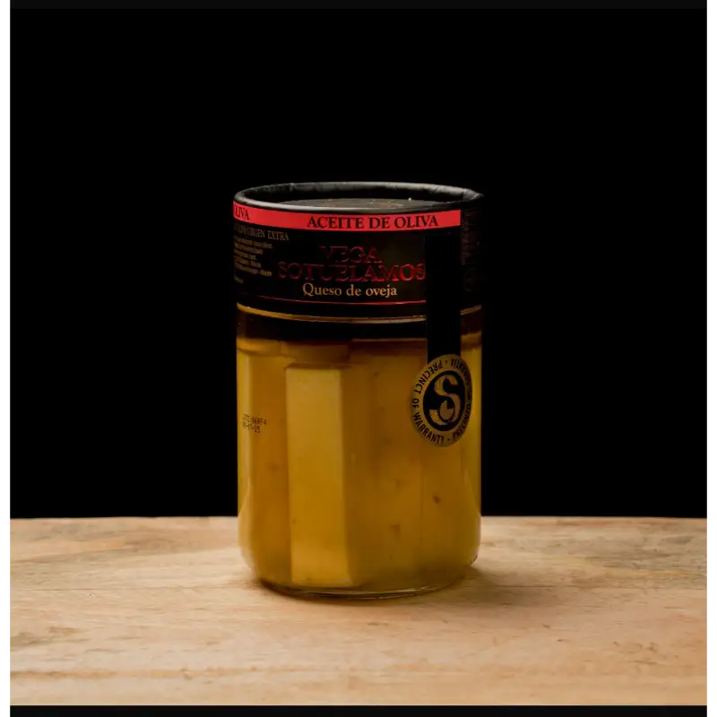 Tarro de queso en aceite