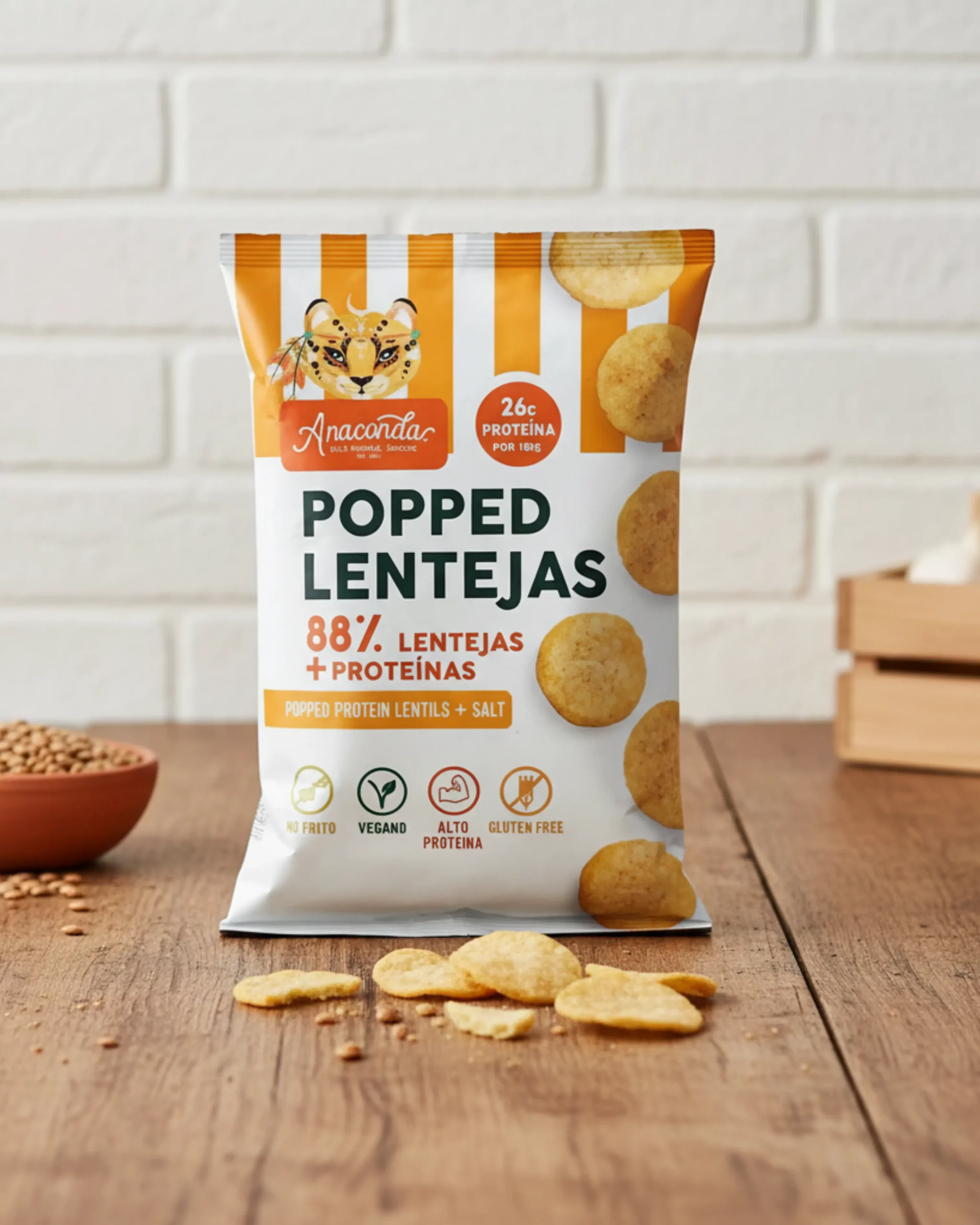 Popped de lenteja y sal 85g