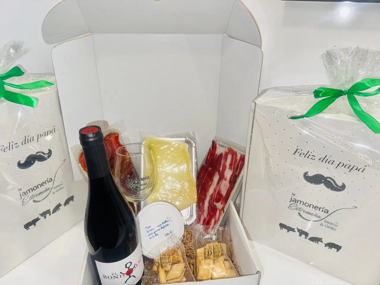 Caja papá vino